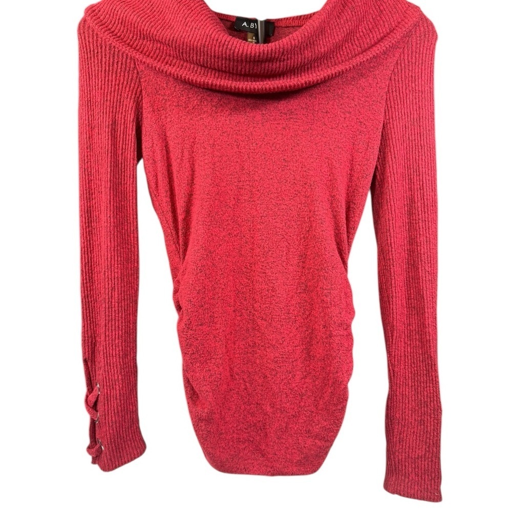 A. Byer Vibrant Red Cowl Neck Sweater - Picture 2 of 9